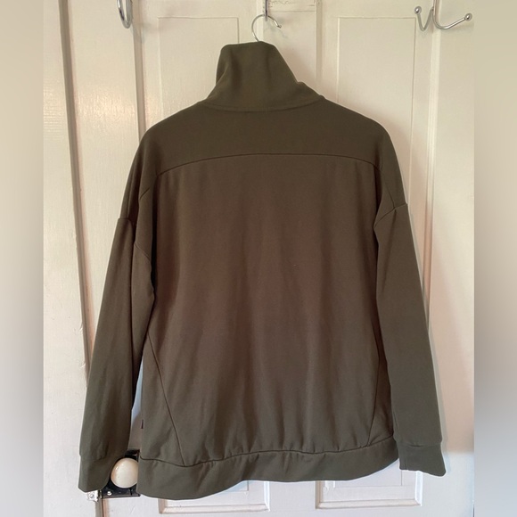 Mondetta Fleece Jacket Green large Womens Full Zip Up Front soft cozy - Picture 2 of 5